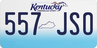 KY license plate 557JSO