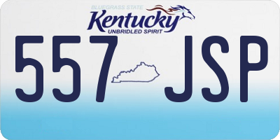 KY license plate 557JSP