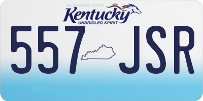 KY license plate 557JSR