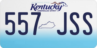 KY license plate 557JSS