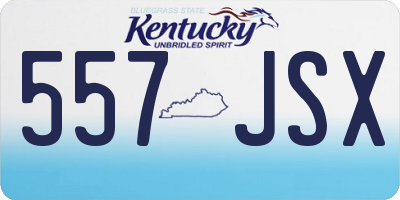 KY license plate 557JSX