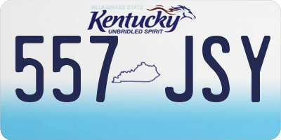 KY license plate 557JSY