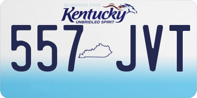 KY license plate 557JVT