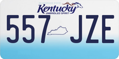 KY license plate 557JZE