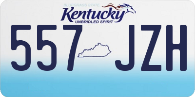 KY license plate 557JZH