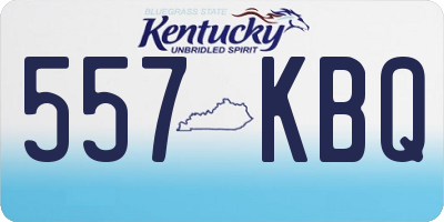KY license plate 557KBQ