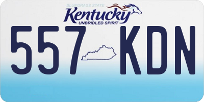 KY license plate 557KDN