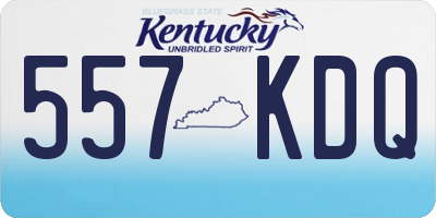 KY license plate 557KDQ