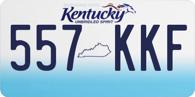 KY license plate 557KKF