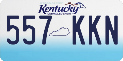 KY license plate 557KKN