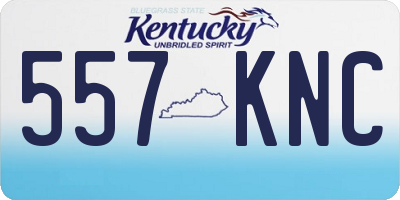 KY license plate 557KNC