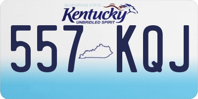 KY license plate 557KQJ