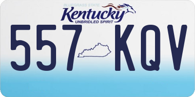 KY license plate 557KQV