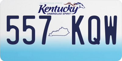 KY license plate 557KQW