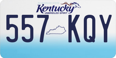 KY license plate 557KQY
