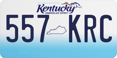 KY license plate 557KRC