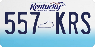 KY license plate 557KRS