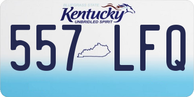 KY license plate 557LFQ