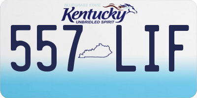 KY license plate 557LIF