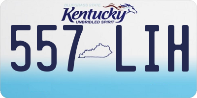 KY license plate 557LIH