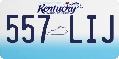 KY license plate 557LIJ