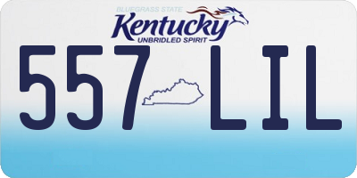 KY license plate 557LIL