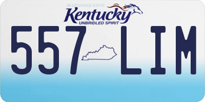 KY license plate 557LIM