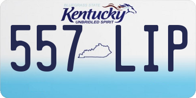 KY license plate 557LIP