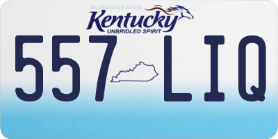 KY license plate 557LIQ