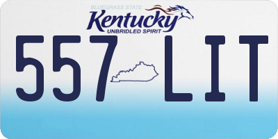 KY license plate 557LIT