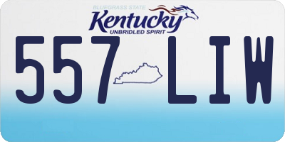KY license plate 557LIW