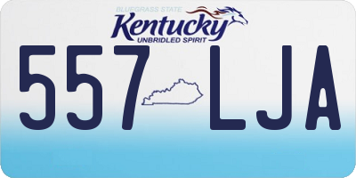 KY license plate 557LJA