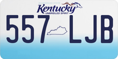 KY license plate 557LJB