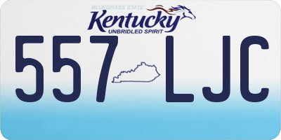 KY license plate 557LJC