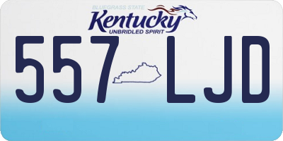 KY license plate 557LJD