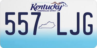 KY license plate 557LJG