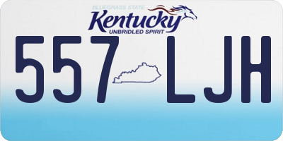 KY license plate 557LJH