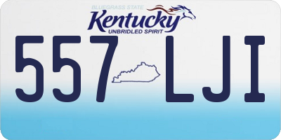 KY license plate 557LJI