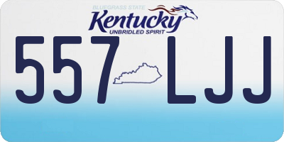 KY license plate 557LJJ