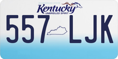 KY license plate 557LJK