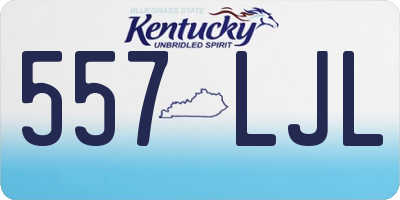KY license plate 557LJL