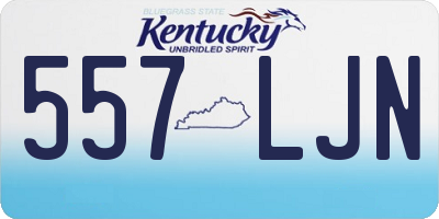 KY license plate 557LJN