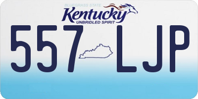 KY license plate 557LJP