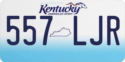 KY license plate 557LJR