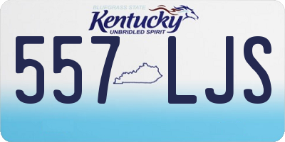 KY license plate 557LJS