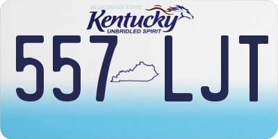 KY license plate 557LJT