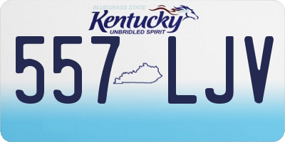 KY license plate 557LJV