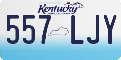 KY license plate 557LJY