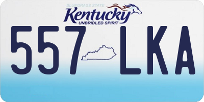 KY license plate 557LKA