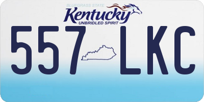 KY license plate 557LKC